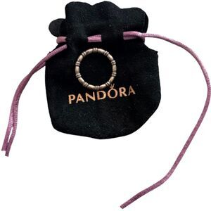 Pandora Hold My Hand Ring #190611 Retired 925 Silver Stackable Band Size 8.25